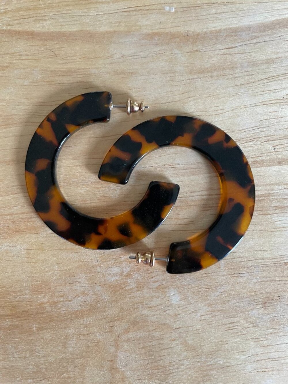 Bundle 3 for $12.  Animal Print Plastic Hoop Earrings